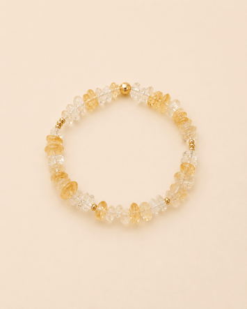 Bratara citrin - Aur galben de 14K