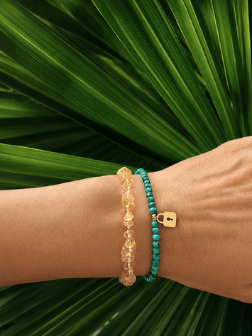 Bratara citrin - Aur galben de 14K