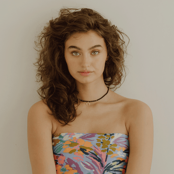 Colier spinel si pandant semiluna - Aur galben 14K