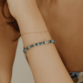 Bratara zirconiu - Aur galben de 14K