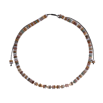 Colier agat si bilute - Aur galben 14K