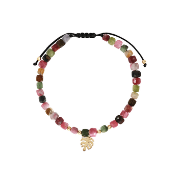 Bratara din aur galben de 14K cu pandant si turmalina