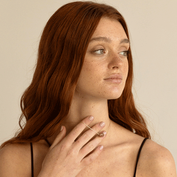 Colier din aur galben 14K si agat