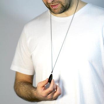 Colier din aur galben de 14K cu snur si ochi de tigru