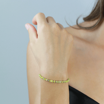 Bratara snur si cuart galben - Aur galben de 14K