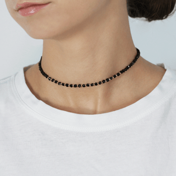 Colier din aur galben de 14K cu hematit