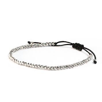 Bratara snur si aur alb de 14K