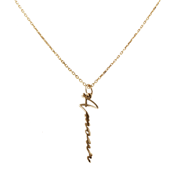 Colier din aur galben 14K si pandant amour