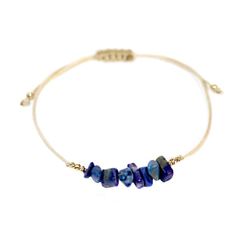 Bratara din aur galben de 14K si lapis