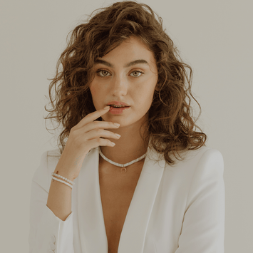 Bratara mother of pearl pandant scoica - Aur galben de 14K