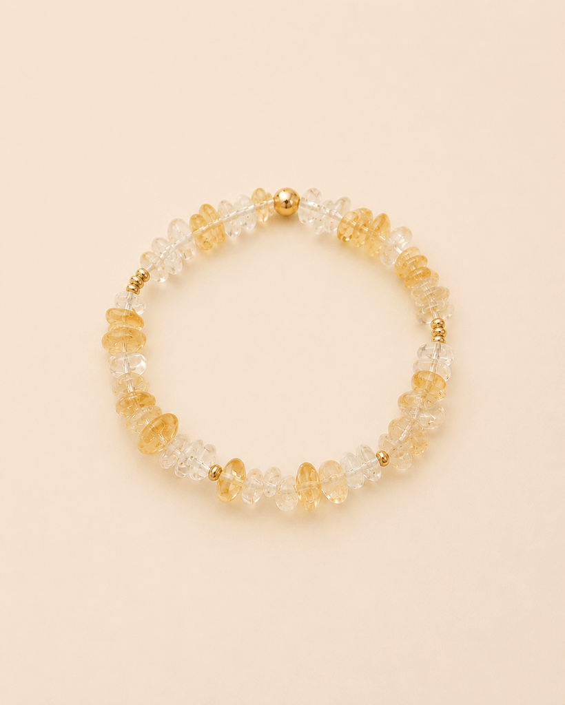Bratara citrin - Aur galben de 14K