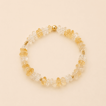 Bratara citrin - Aur galben de 14K