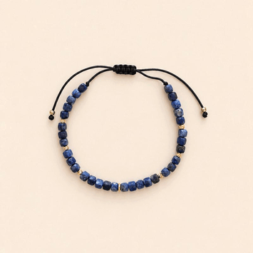 Bratara lapis lazuli - Aur galben de 14K