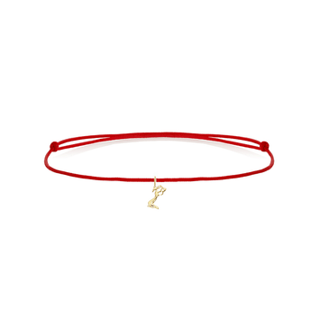 Bratara snur rosu si pandant mama si copilul - Aur galben de 14K