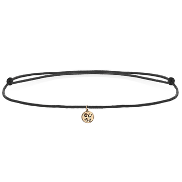 Colier snur si pandant simboluri - Aur galben de 14K