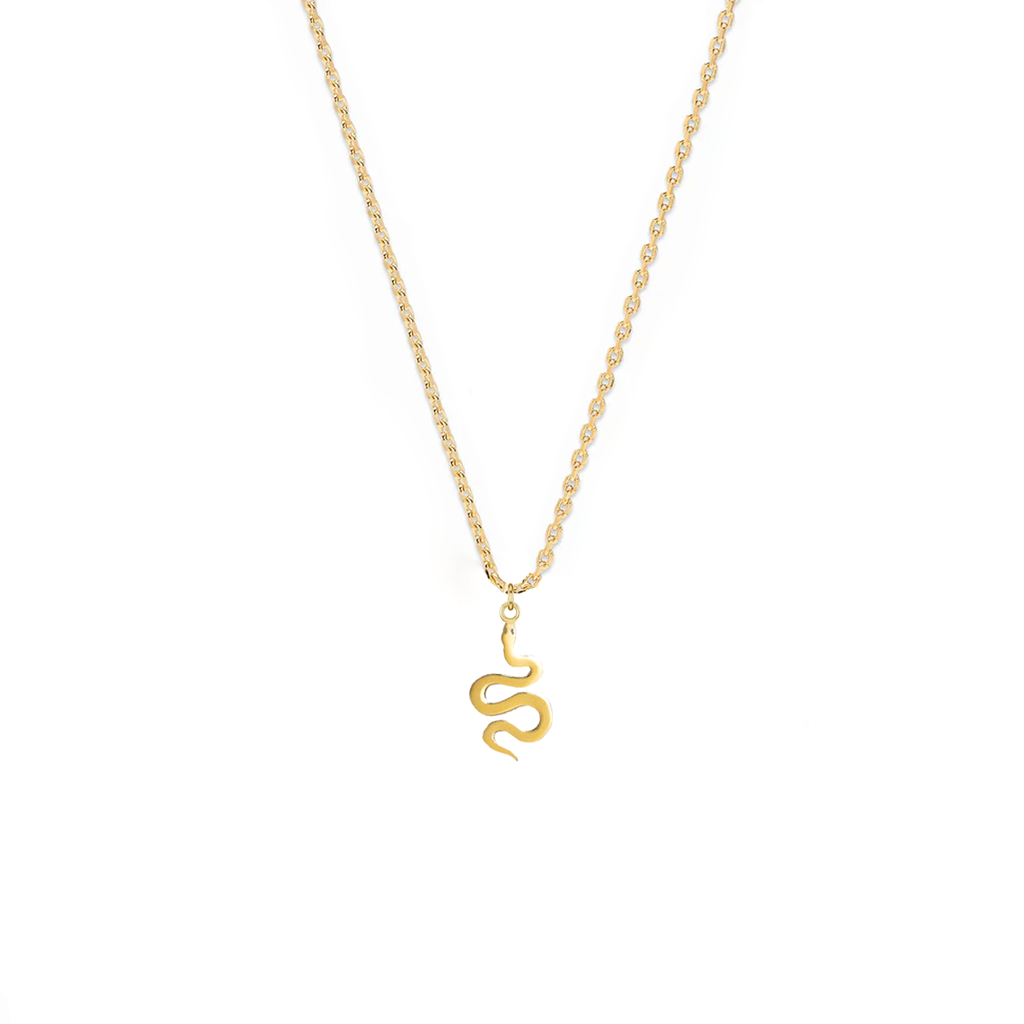 Lant cu pandant sarpe - Aur galben de 14K