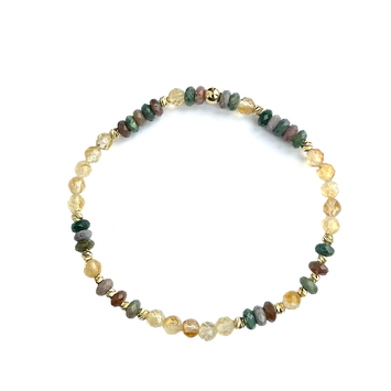 Bratara mix de pietre - Aur galben de 14K