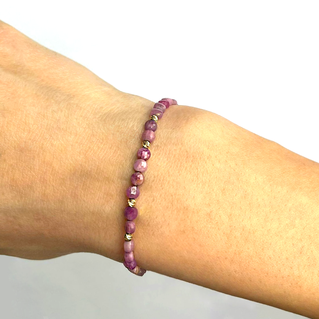 Bratara rubin - Aur galben de 14K