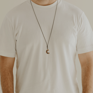 Colier snur pandant - Aur alb 14K