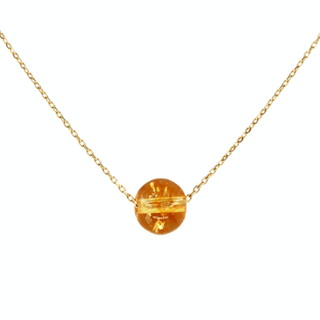 Colier din aur galben 14K si citrin