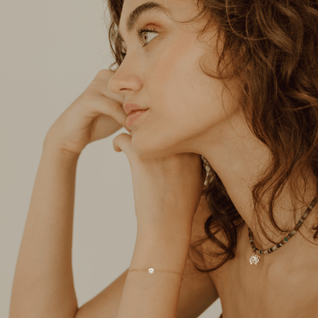 Bratara cu perla de cultura - Aur galben de 14K