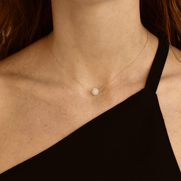 Colier din aur galben 14K si piatra lunii