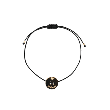 Bratara din aur galben de 14K  si pandant soulmate