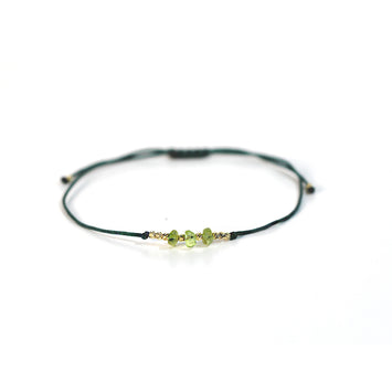 Bratara din aur galben de 14K si Peridot