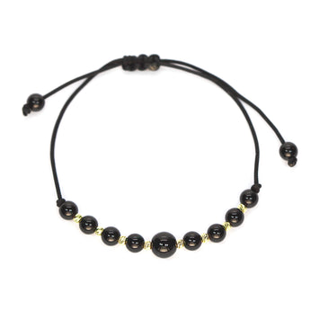 Bratara din aur galben de 14K si onix