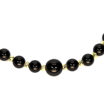 Bratara din aur galben de 14K si onix