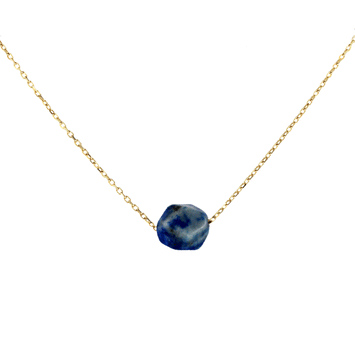 Colier din aur galben 14K si lapis lazuli