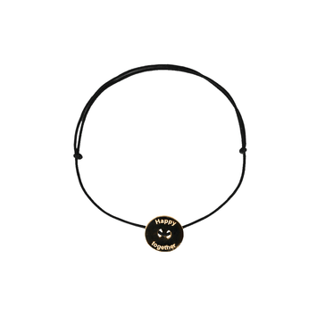 Bratara din aur galben de 14K si pandant happy together