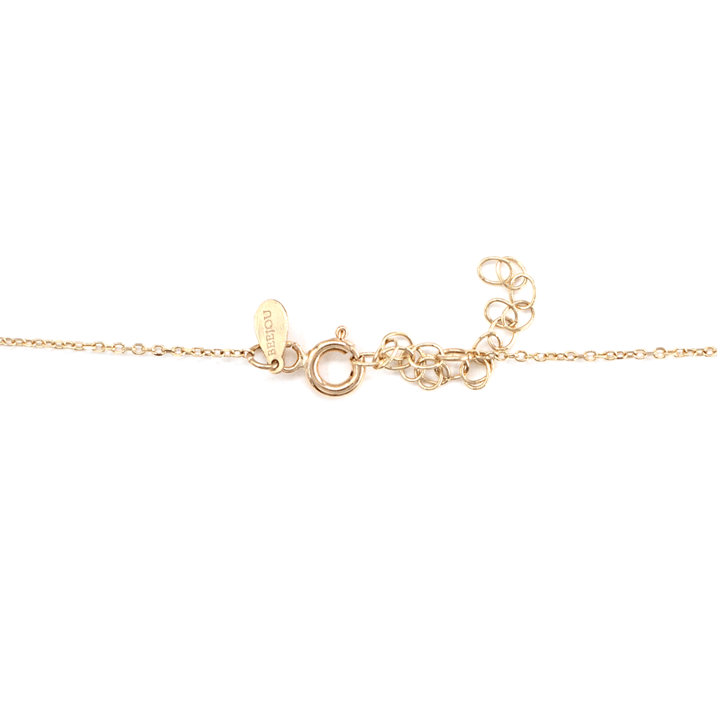 Lantisor lung zirconiu - Aur galben de 14K
