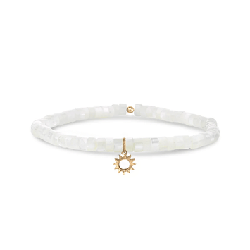 Bratara mother of pearl pandant soare - Aur galben de 14K